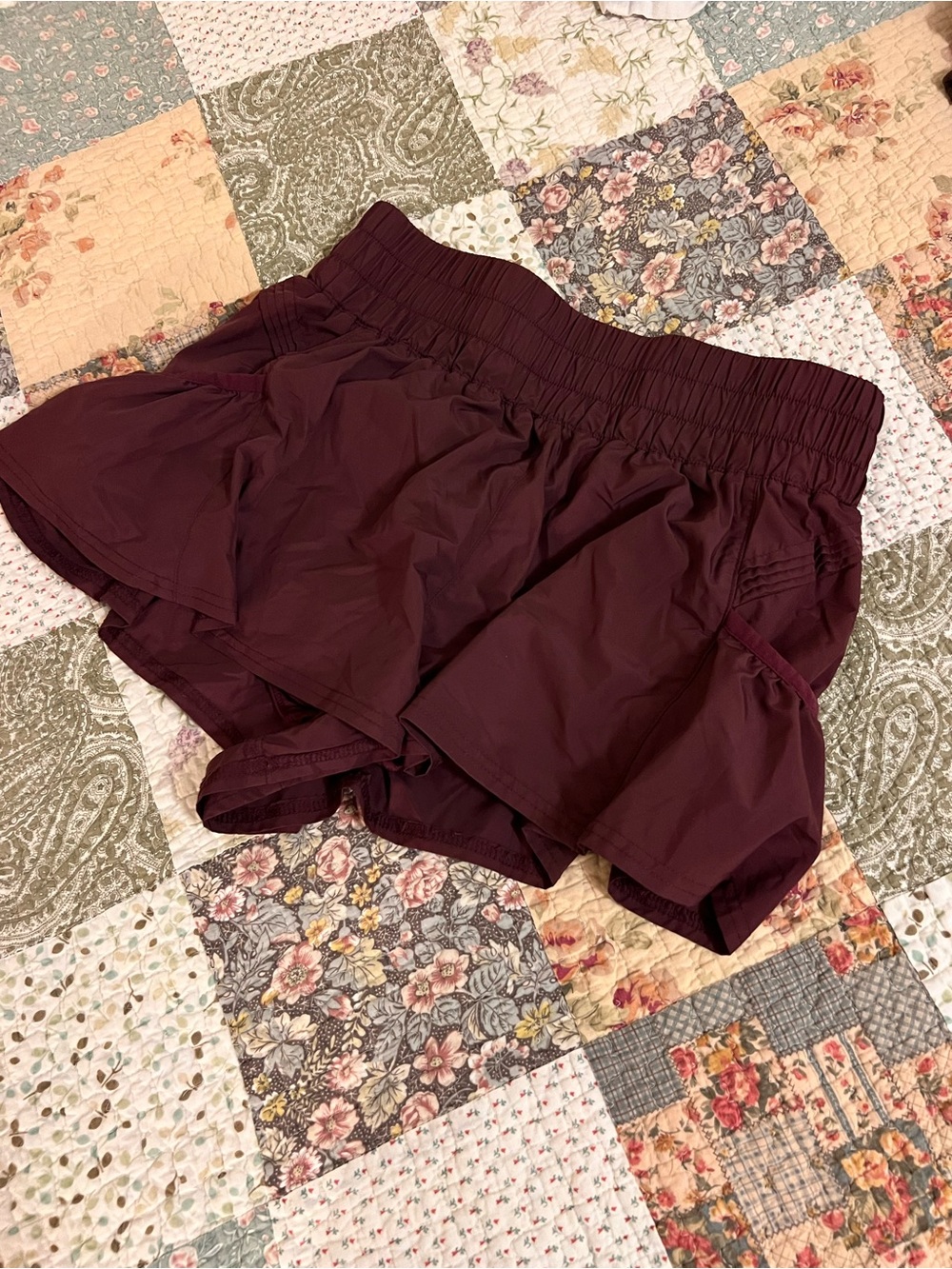 FP Movement by Free People Maroon Athletic Shorts